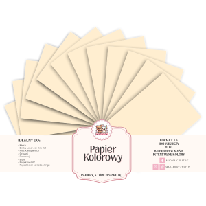 Papier Ksero Kolorowy Kremowy ecru A5 80g 100 arkuszy, MaDam Creative