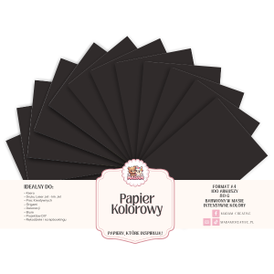 Papier Ksero Kolorowy Czarny głęboki A4 80g 100 arkuszy, MaDam Creative