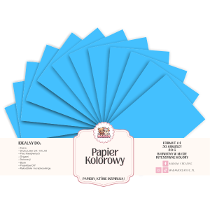 Papier Ksero Kolorowy Chabrowy jasny A4 80g 50 arkuszy, MaDam Creative