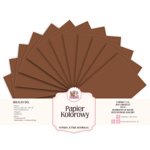 Papier Ksero Kolorowy Brąz czekoladowy A5 80g 100 arkuszy, MaDam Creative