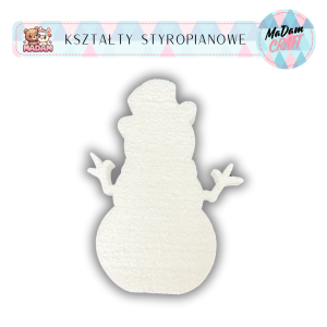 Baza styropianowa Bałwan 15 cm Boże Narodzenie wzór2, MaDam Creative