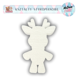 Baza styropianowa Renifer 20 cm Boże Narodzenie wzór3, MaDam Creative