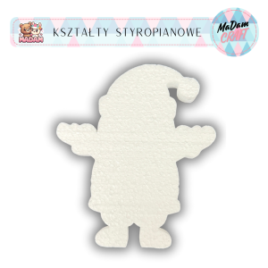 Baza styropianowa Mikołaj 30 cm Boże Narodzenie wzór3, MaDam Creative