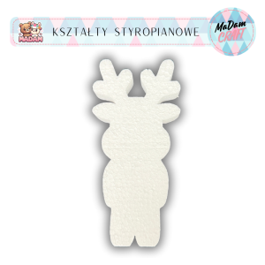 Baza styropianowa Renifer 30 cm Boże Narodzenie wzór2, MaDam Creative