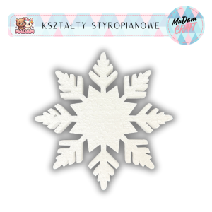 Baza styropianowa Śnieżynka 15 cm wzór 6, MaDam Creative