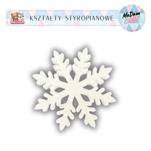 Baza styropianowa Śnieżynka 20 cm wzór 4, MaDam Creative