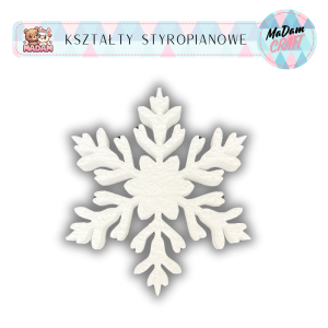 Baza styropianowa Śnieżynka 20 cm wzór 5, MaDam Creative