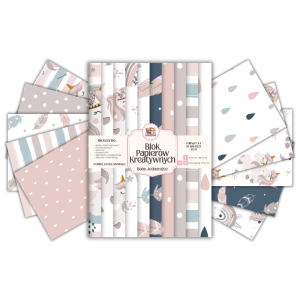 Blok Papierów Kreatywnych Boho Jednorożce - do Scrapbookingu i Journalingu MaDam Creative