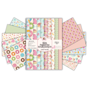 Blok Papierów Kreatywnych Candy Cupcake - do Scrapbookingu i Journalingu MaDam Creative