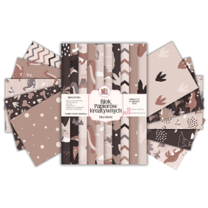 Blok Papierów Kreatywnych Dino World - do Scrapbookingu i Journalingu MaDam Creative