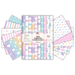 Blok Papierów Kreatywnych Pastel Love - do Scrapbookingu i Journalingu MaDam Creative