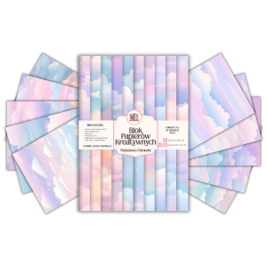 Blok Papierów Kreatywnych Pastelowe Chmurki - do Scrapbookingu i Journalingu MaDam Creative