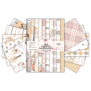 Blok Papierów Kreatywnych Pastelowe Jesienne Kotki - do Scrapbookingu i Journalingu MaDam Creative