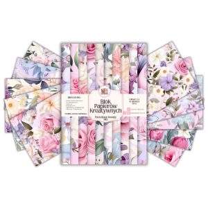 Blok Papierów Kreatywnych Pastelowe Kwiaty Mix - do Scrapbookingu i Journalingu MaDam Creative