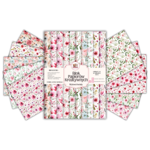 Blok Papierów Kreatywnych Różowe Kwiaty - do Scrapbookingu i Journalingu MaDam Creative