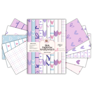 Blok Papierów Kreatywnych Serce & Love - do Scrapbookingu i Journalingu MaDam Creative