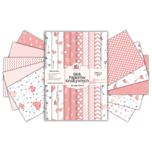 Blok Papierów Kreatywnych Strzały i Serca - do Scrapbookingu i Journalingu MaDam Creative