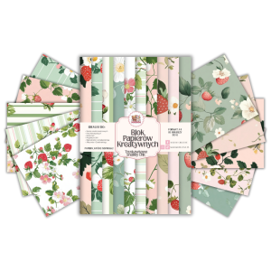 Blok Papierów Kreatywnych Truskawkowe Shabby Chic - do Scrapbookingu i Journalingu MaDam Creative