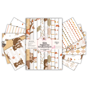 Blok Papierów Kreatywnych Urocze Zwierzęta Leśne - do Scrapbookingu i Journalingu MaDam Creative