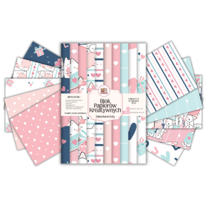Blok Papierów Kreatywnych Zakochane Koty - do Scrapbookingu i Journalingu MaDam Creative