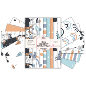 Blok Papierów Kreatywnych Zwierzątka w Pociągu - do Scrapbookingu i Journalingu MaDam Creative