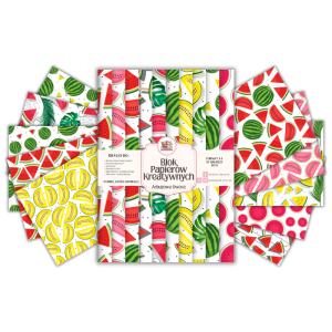 Blok Papierów Kreatywnych Arbuzowe Owoce - do Scrapbookingu i Journalingu MaDam Creative