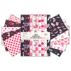 Blok Papierów Kreatywnych Breast Cancer Awareness - do Scrapbookingu i Journalingu MaDam Creative