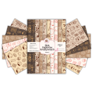 Blok Papierów Kreatywnych Kawa 2 - do Scrapbookingu i Journalingu MaDam Creative