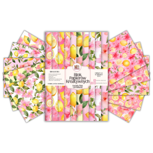 Blok Papierów Kreatywnych Kwiaty Pink Lemonade - do Scrapbookingu i Journalingu MaDam Creative
