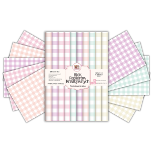 Blok Papierów Kreatywnych Pastelowa Kratka - do Scrapbookingu i Journalingu MaDam Creative