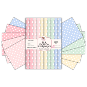 Blok Papierów Kreatywnych Pastelowe Groszki - do Scrapbookingu i Journalingu MaDam Creative