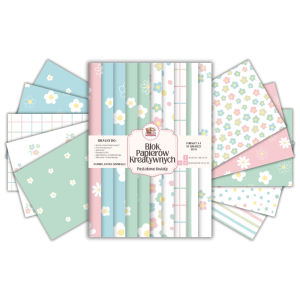 Blok Papierów Kreatywnych Pastelowe Kwiaty - do Scrapbookingu i Journalingu MaDam Creative