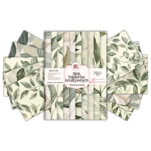 Blok Papierów Kreatywnych Stonowane Liście - do Scrapbookingu i Journalingu MaDam Creative