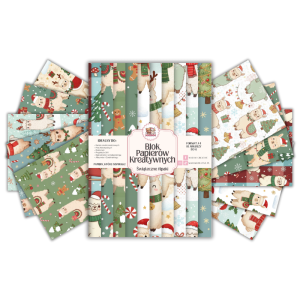 Blok Papierów Kreatywnych Świąteczne Alpaki - do Scrapbookingu i Journalingu MaDam Creative