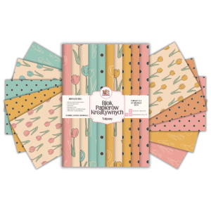 Blok Papierów Kreatywnych Tulipany - do Scrapbookingu i Journalingu MaDam Creative