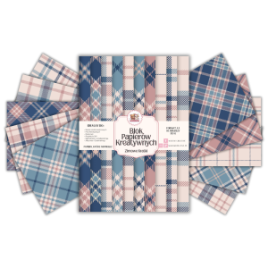 Blok Papierów Kreatywnych Zimowe Kratki - do Scrapbookingu i Journalingu MaDam Creative