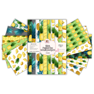 Blok Papierów Kreatywnych Ananas - do Scrapbookingu i Journalingu MaDam Creative