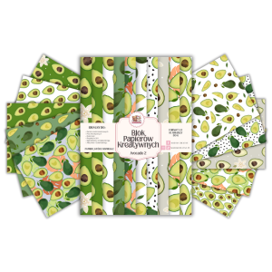 Blok Papierów Kreatywnych Avocado - do Scrapbookingu i Journalingu MaDam Creative