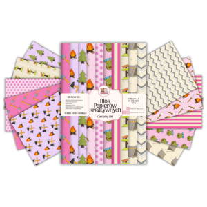 Blok Papierów Kreatywnych Camping Girl - do Scrapbookingu i Journalingu MaDam Creative
