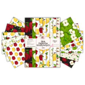 Blok Papierów Kreatywnych Jabłko - do Scrapbookingu i Journalingu MaDam Creative