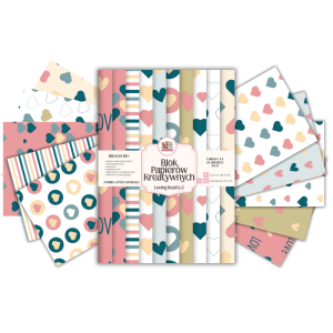 Blok Papierów Kreatywnych Loving Hearts 2 - do Scrapbookingu i Journalingu MaDam Creative