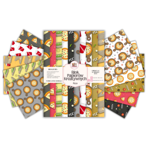 Blok Papierów Kreatywnych Pizza - do Scrapbookingu i Journalingu MaDam Creative