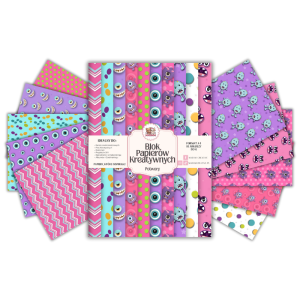 Blok Papierów Kreatywnych Potworki - do Scrapbookingu i Journalingu MaDam Creative