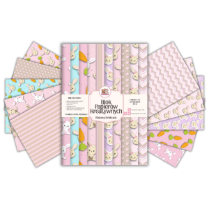 Blok Papierów Kreatywnych Różowy Króliczek - do Scrapbookingu i Journalingu MaDam Creative