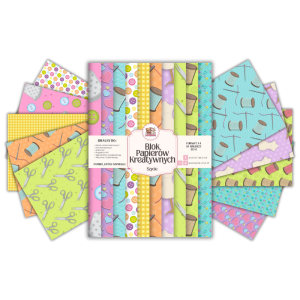 Blok Papierów Kreatywnych Szycie - do Scrapbookingu i Journalingu MaDam Creative