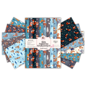 Blok Papierów Kreatywnych Świąteczny Lis - do Scrapbookingu i Journalingu MaDam Creative