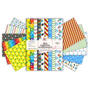 Blok Papierów Kreatywnych Tęczowe Kocie Łapki - do Scrapbookingu i Journalingu MaDam Creative