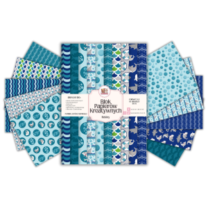 Blok Papierów Kreatywnych Rekiny - do Scrapbookingu i Journalingu MaDam Creative