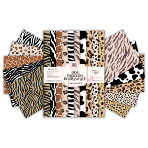 Blok Papierów Kreatywnych Zwierzęta VOL.2 - do Scrapbookingu i Journalingu MaDam Creative