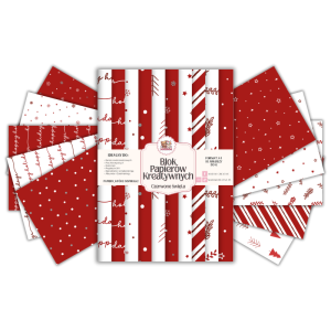 Blok Papierów Kreatywnych Czerwone Święta - do Scrapbookingu i Journalingu MaDam Creative